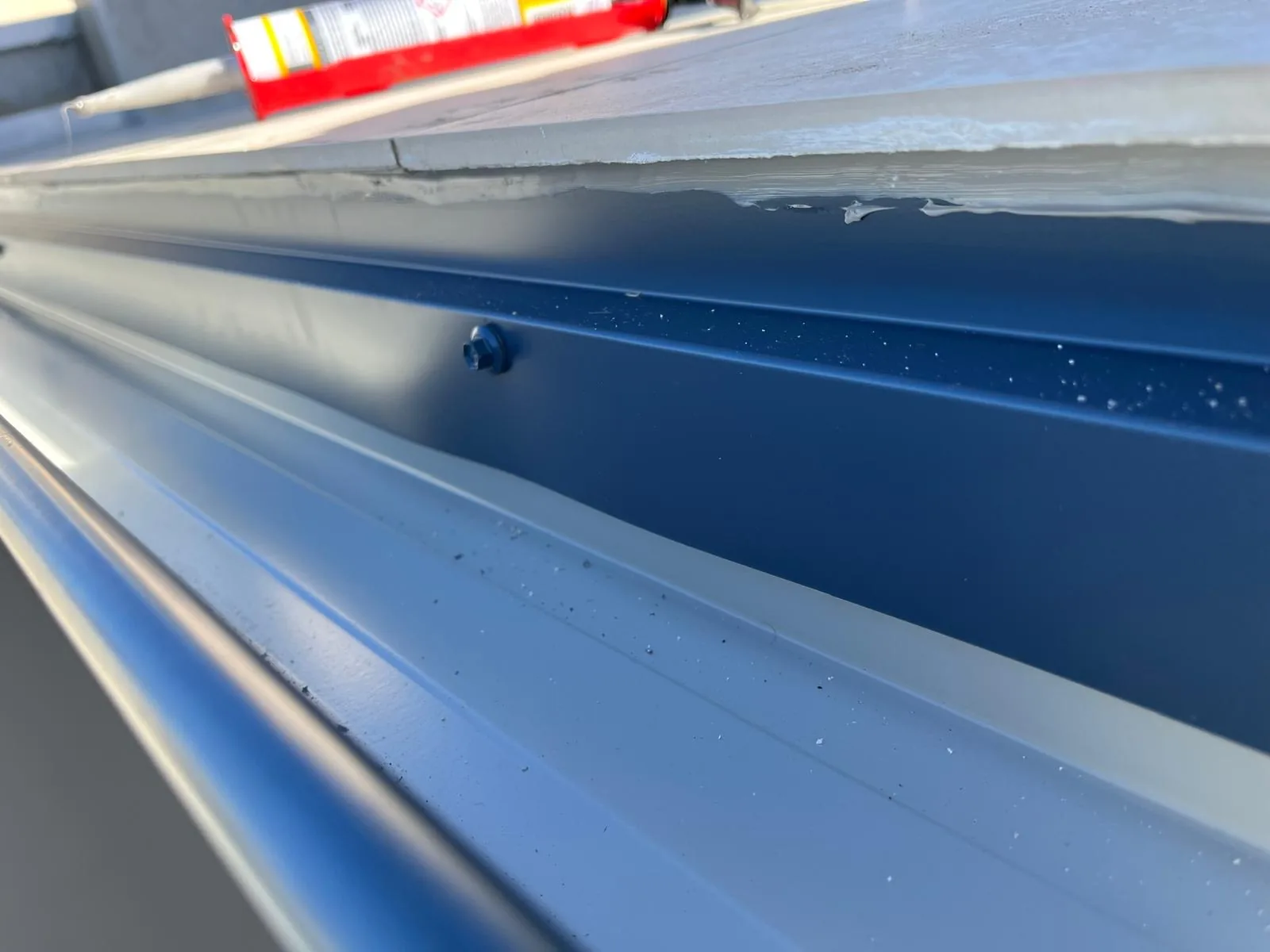 Newly installed Colorbond gutter and flashing