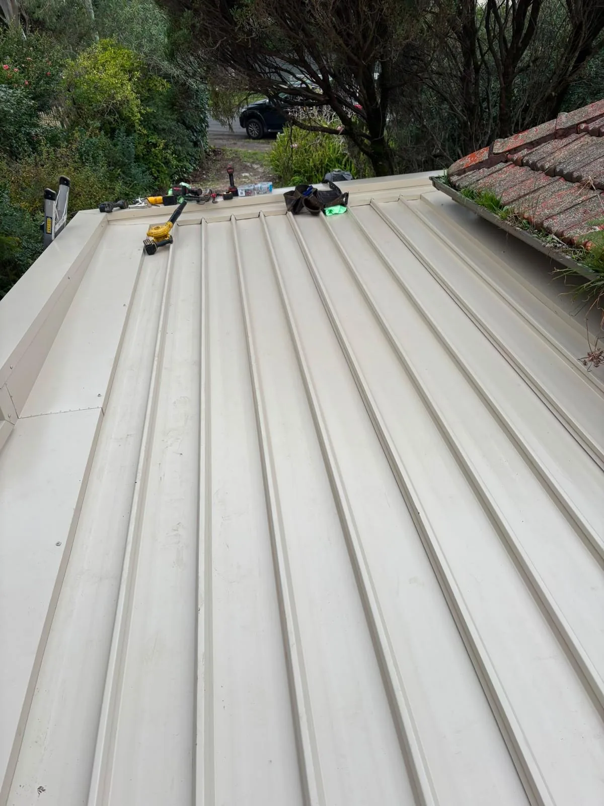 Completed Colorbond metal roof